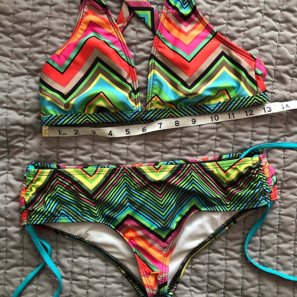 Ella Moss caravan cross-back stripe bikini S